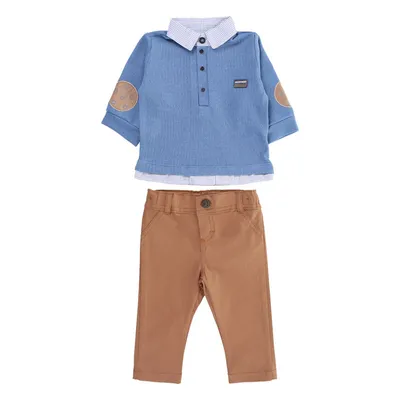 Conjunto Bebê Aconchego Blusa Suéter Detalhe Xadrez E Calça Conjunto Bebê Aconchego Blusa Suéter Detalhe Xadrez E Calça