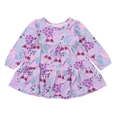 Vestido Bebê Kookabu Manga Longa Estampa Flores Vestido Bebê Kookabu Manga Longa Estampa Flores