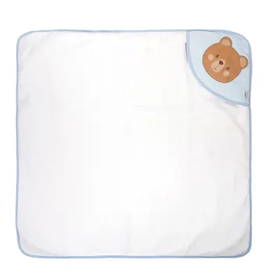 Toalha Com Capuz Baby Joy Forro De Fralda Urso