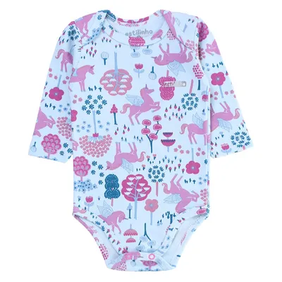 Conjunto Bebê Estilinho Suedine E Malha Estampa Unicórnio Conjunto Bebê Estilinho Suedine E Malha Estampa Unicórnio
