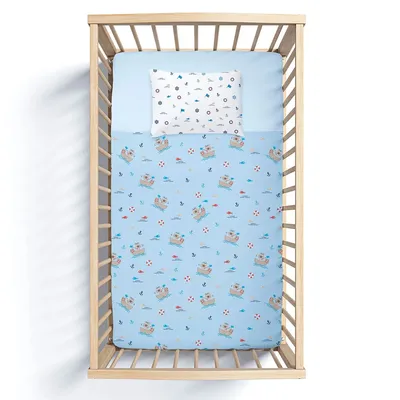 Jogo Lençol Berço Americano Bublim Marinheiro - 3 Peças Jogo Lençol Berço Americano Bublim Marinheiro - 3 Peças