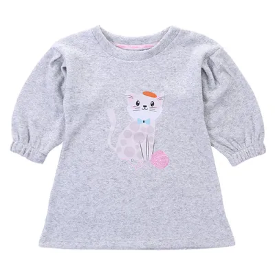 Vestido Infantil Kookabu Manga Longa Plush Bouclê Gatinho Vestido Infantil Kookabu Manga Longa Plush Bouclê Gatinho