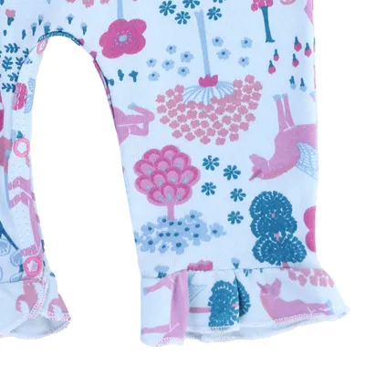 Macacão Longo Bebê Estilinho Suedine Estampa Unicórnio