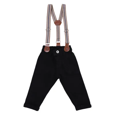 Calça Sarja Bebê Kookabu Com Bolso E Suspensório