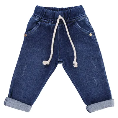 Calça Jeans Bebê Kookabu Moletom Puídos Com Cadarço Lurex
