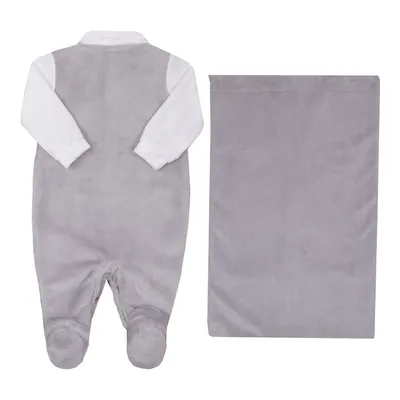 Saída De Maternidade Paraíso Pelo Com Gravatinha - 2 Peças