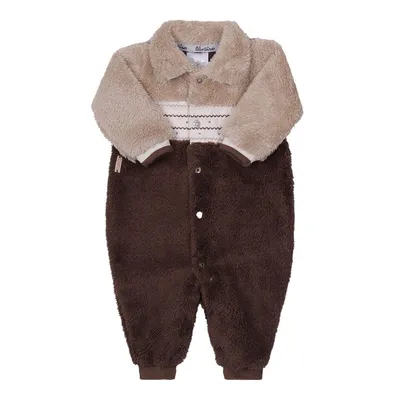 Macacão Longo Bebê Paraíso Em Pelo Com Botões