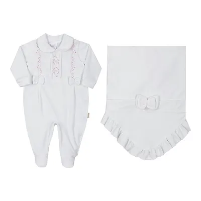 Saída De Maternidade Paraíso Plush Detalhe Laço - 2 Peças