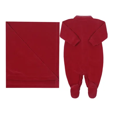 Saída De Maternidade Paraíso Plush Com Gravatinha - 2 Peças