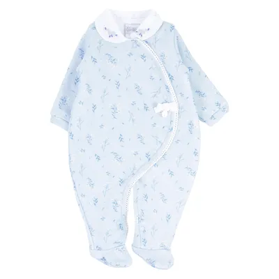 Macacão Longo Bebê Paraíso Malha Leve Estampa Floral