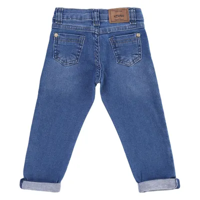 Calça Jeans Infantil Kookabu Detalhe Bigode E Puídos