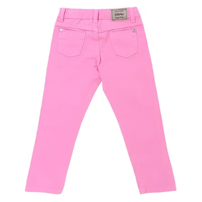 Calça Sarja Infantil Kookabu Básica Com Barra Virada