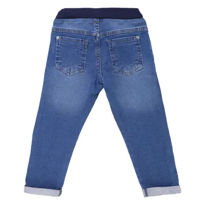 Calça Jeans Infantil Kookabu Cós Moletom E Barra Virada