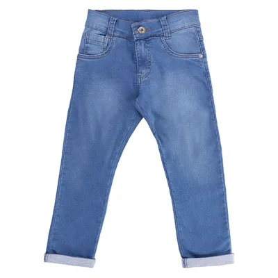 Calça Jeans Infantil Kookabu Used Com Barra Virada