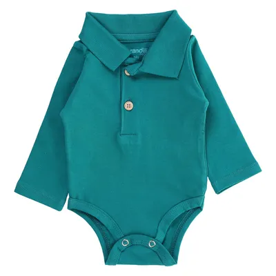 Body Manga Longa Bebê Brandili Cotton Polo Body Manga Longa Bebê Brandili Cotton Polo