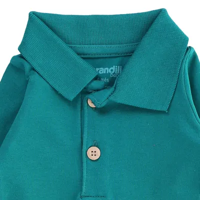 Body Manga Longa Bebê Brandili Cotton Polo Body Manga Longa Bebê Brandili Cotton Polo