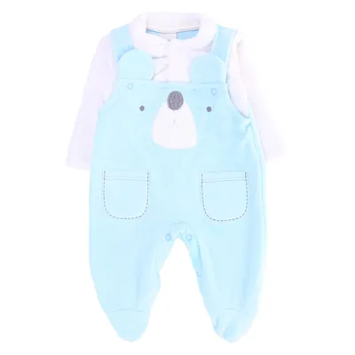 Macacão Longo Bebê Sonho Meu Plush Bordado Urso Macacão Longo Bebê Sonho Meu Plush Bordado Urso