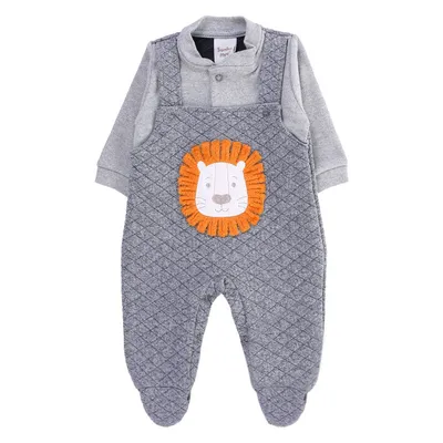 Macacão Longo Bebê Sonho Meu Efeito Jardineira Leão Macacão Longo Bebê Sonho Meu Efeito Jardineira Leão