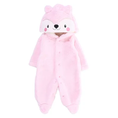 Macacão Longo Bebê Sonho Meu Pelúcia Com Capuz Raposa Macacão Longo Bebê Sonho Meu Pelúcia Com Capuz Raposa