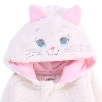 Macacão Longo Bebê Sonho Meu Pelúcia Com Capuz Gatinha Macacão Longo Bebê Sonho Meu Pelúcia Com Capuz Gatinha