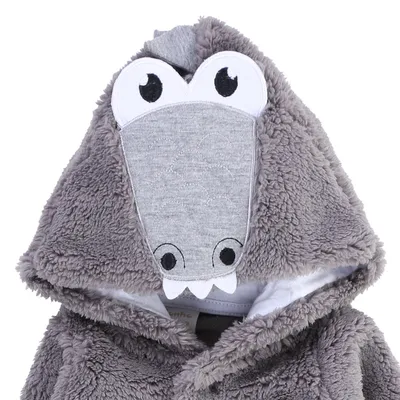 Macacão Longo Bebê Sonho Meu Pelúcia Com Capuz Jacaré Macacão Longo Bebê Sonho Meu Pelúcia Com Capuz Jacaré