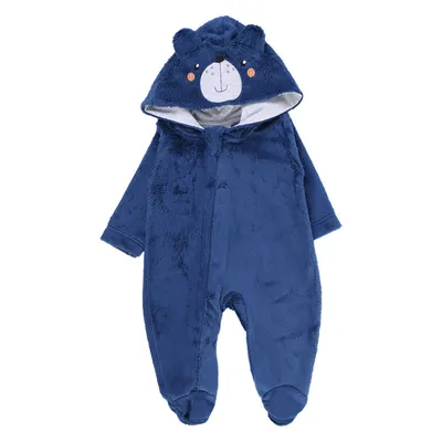 Macacão Longo Bebê Sonho Meu Pelúcia Com Capuz Urso Macacão Longo Bebê Sonho Meu Pelúcia Com Capuz Urso