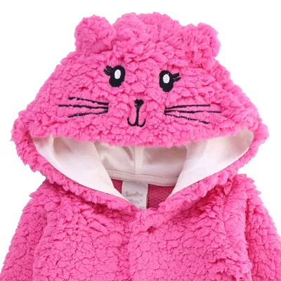 Macacão Longo Bebê Sonho Meu Pelúcia Com Capuz Gata Macacão Longo Bebê Sonho Meu Pelúcia Com Capuz Gata