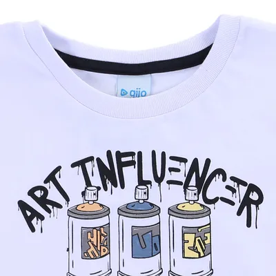 Camiseta Manga Longa Infantil Gijo Estampa Art Influencer