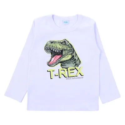 Camiseta Manga Longa Infantil Gijo Estampa Dino T-Rex