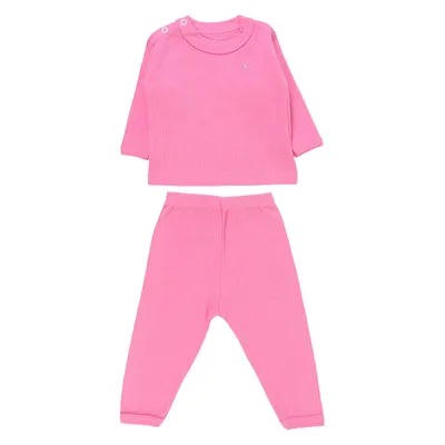 Conjunto Bebê Junkes Longo Canelado Com Bordado