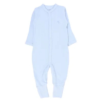 Macacão Longo Bebê Junkes Canelado Com Pé E Punho Reversível