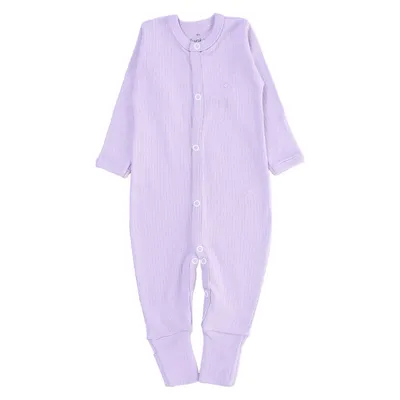 Macacão Longo Bebê Junkes Canelado Com Pé E Punho Reversível