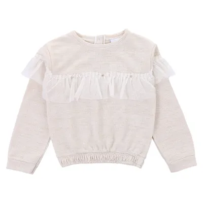 Blusão Infantil Kiki Em Moletinho Brilho Com Babado Blusão Infantil Kiki Em Moletinho Brilho Com Babado