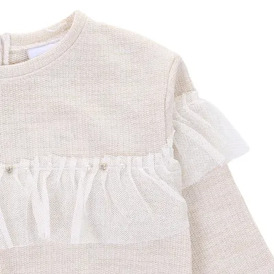 Blusão Infantil Kiki Em Moletinho Brilho Com Babado Blusão Infantil Kiki Em Moletinho Brilho Com Babado