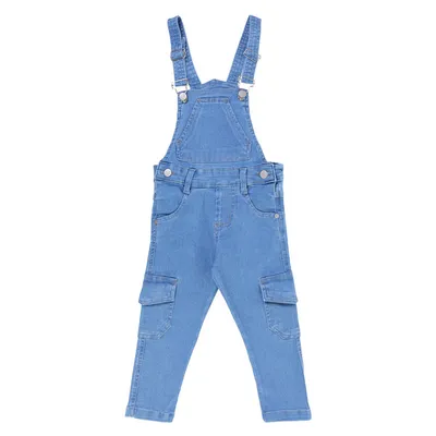 Jardineira Jeans Infantil Gijo Kids Com Bolso Frontal