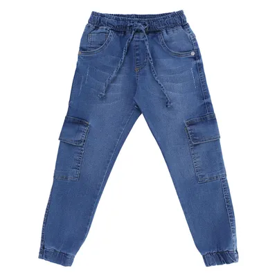 Calça Jeans Infantil Kookabu Jogger Com Bolso Cargo
