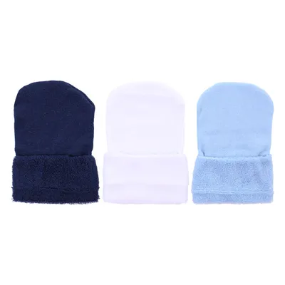 Kit Touca Bebê Duck Malha Atoalhada Lisas - 3 Peças