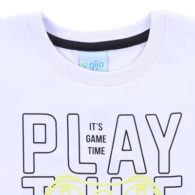 Camiseta Manga Longa Infantil Gijo Kids Estampa Play Game Camiseta Manga Longa Infantil Gijo Kids Estampa Play Game