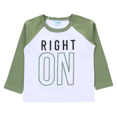 Camiseta Manga Longa Infantil Gijo Kids Estampa Puff Camiseta Manga Longa Infantil Gijo Kids Estampa Puff