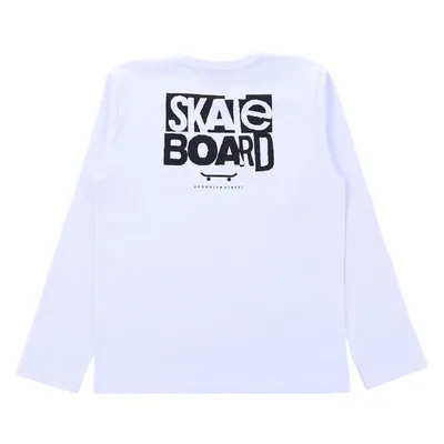 Camiseta Manga Longa Juvenil Okyside Estampa Costas Skate