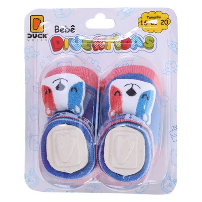 Meia Bebê Divertidas Aplique Dog