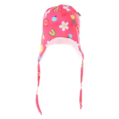 Touca Bebê Everly Térmica Estampada Com Amarração Touca Bebê Everly Térmica Estampada Com Amarração