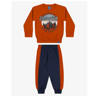 Conjunto Infantil Reirex Moletom Estampa Camping Conjunto Infantil Reirex Moletom Estampa Camping