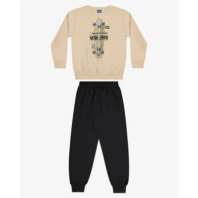 Conjunto Juvenil Reirex Moletom Estampa Skate Conjunto Juvenil Reirex Moletom Estampa Skate