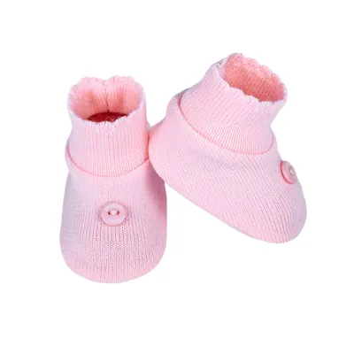 Sapatinho Bebê Sanches Acrílico Com Detalhe Botão