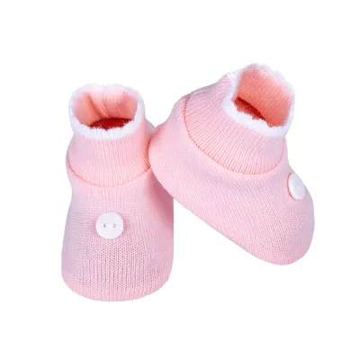 Sapatinho Bebê Sanches Acrílico Com Detalhe Botão