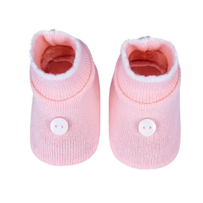 Sapatinho Bebê Sanches Acrílico Com Detalhe Botão