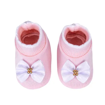 Sapatinho Bebê Sanches Acrílico Laço Gorgorão