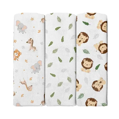 Kit Cueiro Bublim Estampado - 3 Peças Kit Cueiro Bublim Estampado - 3 Peças