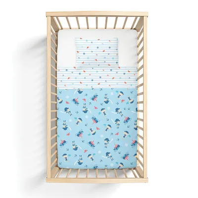 Jogo Lençol Berço Americano Bublim Pequeno Marujo - 3 Peças Jogo Lençol Berço Americano Bublim Pequeno Marujo - 3 Peças